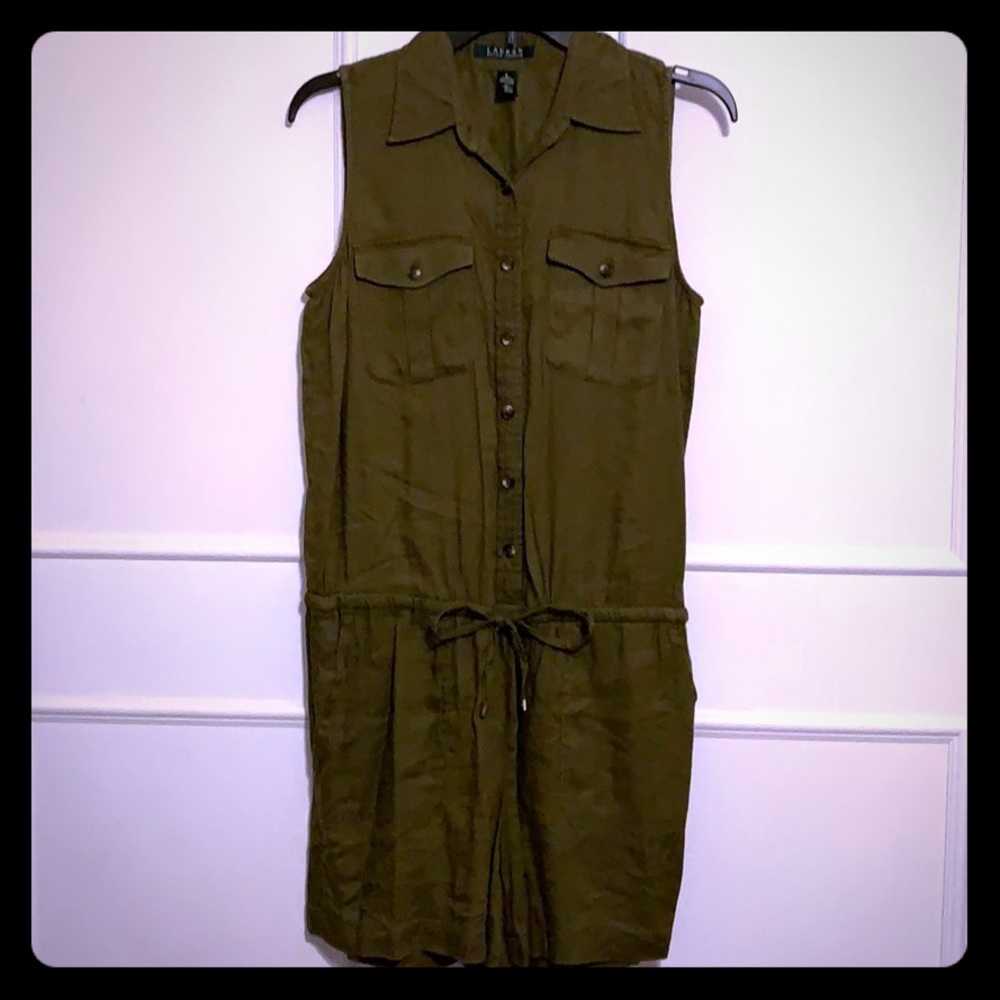 Ralph Lauren olive green romper sz 6